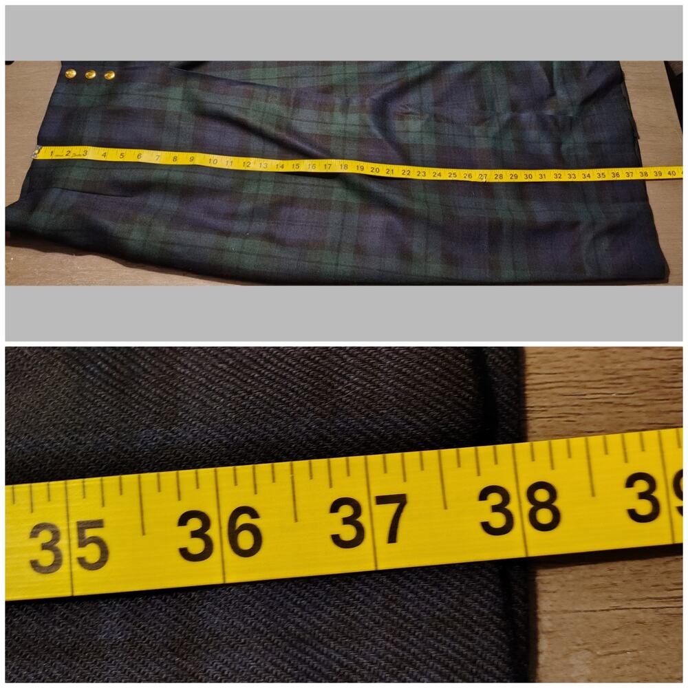 Vintage Lauren Ralph Lauren Blackwatch Wool Skirt USA 8 Plaid Midi Wrap - Picture 8 of 15